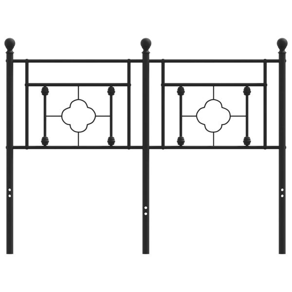 vidaXL metallist voodipeats, must, 120 cm
