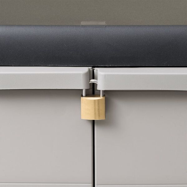 vidaXL aia hoiukapp, 2 riiuliga, must ja hall