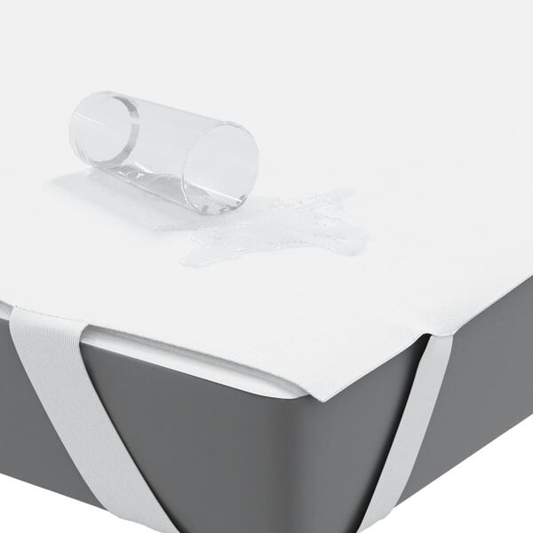 vidaXL kaitsemadrats, valge, 140x200 cm, veekindel