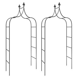 vidaXL aiakaared 2 tk, must, 120 x 38 x 260 cm, teras