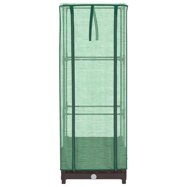 vidaXL taimekast kasvuhoonekattega rotangiimitatsioon 40x40x123 cm