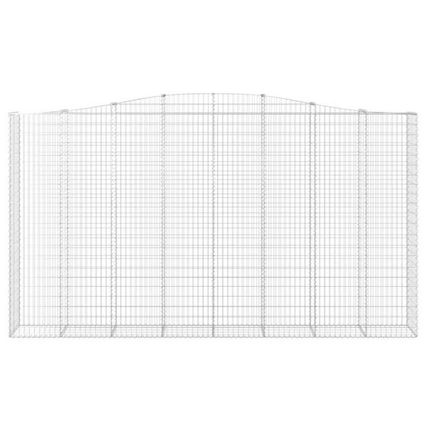 vidaXL kaarekujulised gabioonkorvid 6 tk, 400x50x220/240 cm, raud