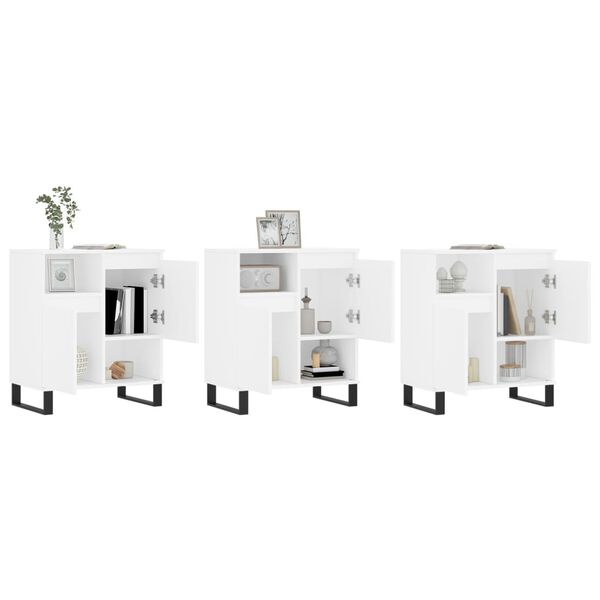 vidaXL puhvetkapid 3 tk, valge, tehispuit