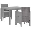 vidaXL Aia s&ouml;&ouml;gilaudade komplekt 3 pcs Helehall Pol&uuml;prop&uuml;leen