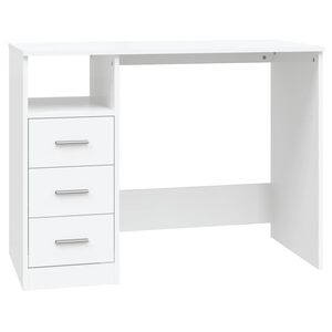 vidaXL sahtlitega kirjutuslaud, valge, 102 x 50 x 76 cm, tehispuit