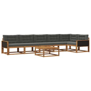 vidaXL V&auml;li diivanikomplekt padjaga 7 pcs Looduslik ja antriit