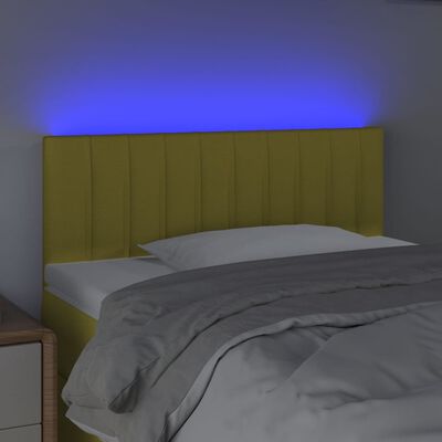 vidaXL LED-voodipeats, roheline, 80x5x78/88 cm, kangas