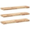 vidaXL ujuvad riiulid 3 tk, 100 x 20 x 4 cm, t&ouml;&ouml;tlemata t&auml;ispuit, akaatsia