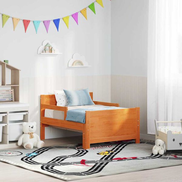 vidaXL Voodi raam peaga Vahapruun 80 x 200 cm Tehispuit