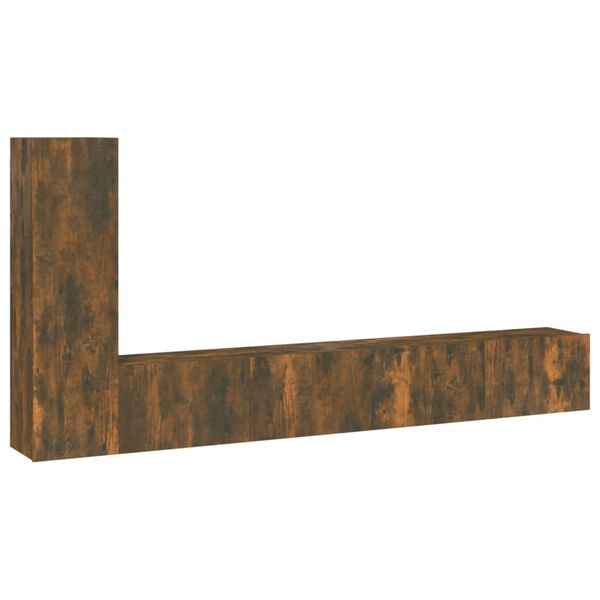 vidaXL 3-osaline telerikappide komplekt, suitsutatud tamm, tehispuit