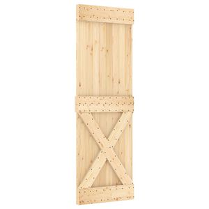 vidaXL Libisev uks NARVIK Naturaalne ja must 70 x 210 cm (213,5 cm)