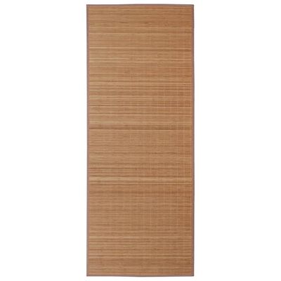 Ristkülikukujuline pruun bambusvaip 80 x 200 cm