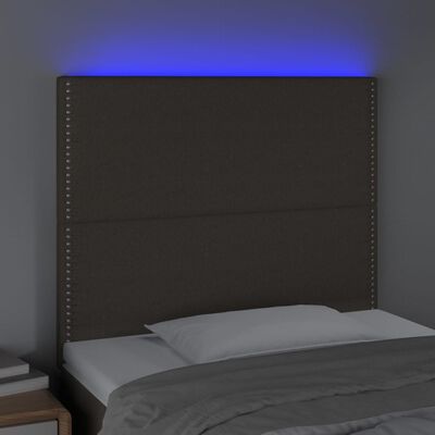 vidaXL LED-voodipeats, pruunikashall, 80x5x118/128 cm, kangas