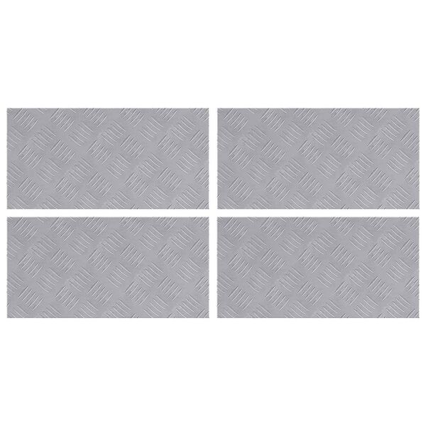 vidaXL Astme katte Ristk&uuml;lik 4 pcs H&otilde;bedane 50 x 25 cm Alumiinium