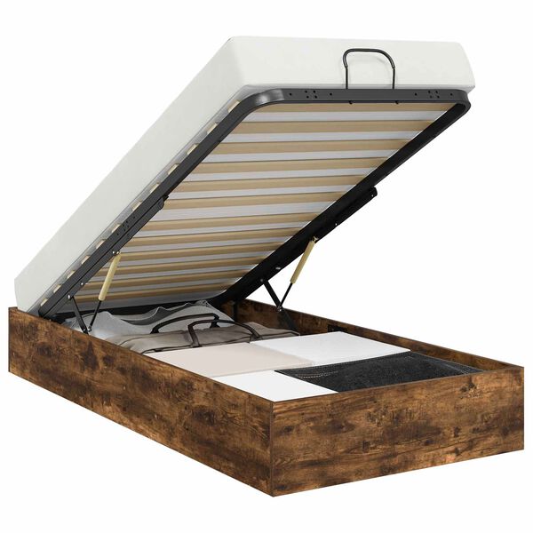 vidaXL Ottomani voodiraam Suitsetatud tamm 193 x 120 x 25 cm