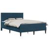 vidaXL Voodiraam madratsiga peaga Sinine 140 x 200 cm Samet