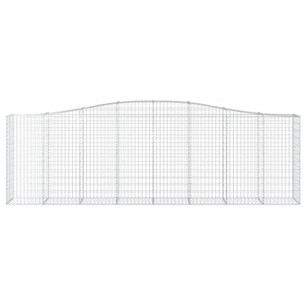 vidaXL kaarekujulised gabioonkorvid 5 tk, 400x50x120/140 cm, raud