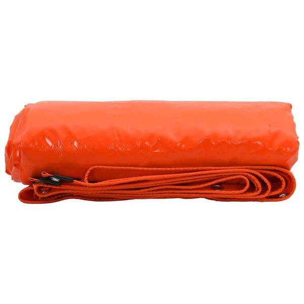 vidaXL Tarpaulin 650g / m&sup2; Oranž 1,5 x 6 m L&otilde;uend PVC kattega