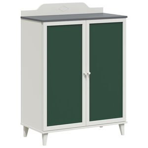 vidaXL Kapp kahe ukse ja kriiditahvli esipaneeliga ROROS Hall ja Valge