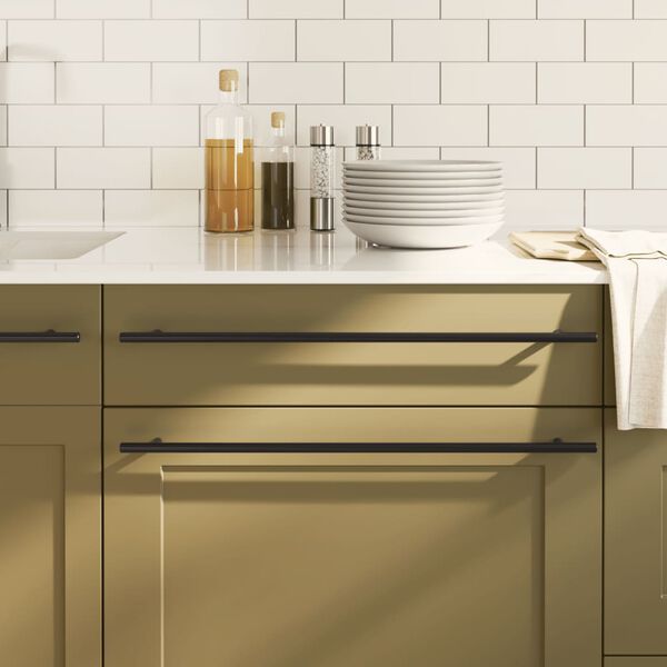 vidaXL kapi k&auml;epidemed 10 tk, must, 480 mm, roostevaba teras