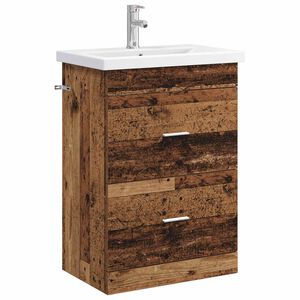 vidaXL Vannitoa m&ouml;&ouml;bleset Vana puit 61 x 40 x 84,5 cm Tehispuit
