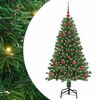 vidaXL Tehisj&otilde;ulupuu Roheline 120 cm PVC ja Teras ja Plast