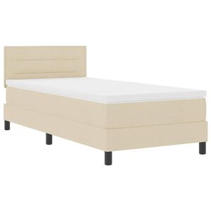 vidaXL Karbi vedrumadrats madratsiga LEDiga cream 100 x 200 cm kangas