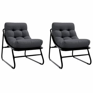 vidaXL Aia m&ouml;&ouml;bel 2 pcs Must 60,5 x 81 x 71 cm Pulberv&auml;rvitud teras
