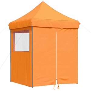 vidaXL kokkupandav pop-up peotelk 4 k&uuml;lgseinaga, oranž