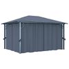 vidaXL varikatus kardinaga 400 x 300 cm, antratsiithall, alumiinium