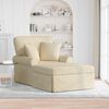 vidaXL Chaise lounge p&ouml;&ouml;ratud &auml;&auml;rega cream 91 x 157 x 91 cm kangas