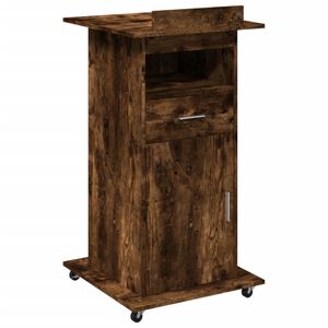 vidaXL k&otilde;nepult rataste ja sahtliga, suitsutamm 55x55x107 cm tehispuit