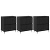 vidaXL Hoiukapp 3 pcs Must tamm 60 x 35 x 70 cm