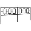 vidaXL metallist vahetatav voodipeats, must, 200 cm