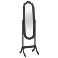 vidaXL eraldiseisev peegel, must, 45,5 x 47,5 x 160 cm, tehispuit
