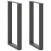 vidaXL baarilaua jalad U-kujulised, 2 tk, antratsiithall, 40 x (90-91) cm, teras