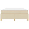 vidaXL Voodi raam madratsiga cream 140 x 190 cm kangas