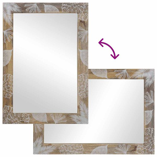 vidaXL Vannitoa peegel 50x3x70 cm T&auml;ispuidust Mango