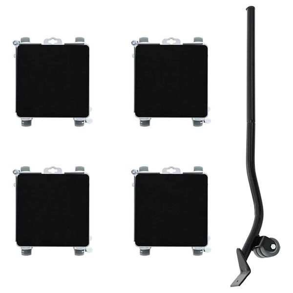 vidaXL m&ouml;&ouml;blirullikud 4 tk t&otilde;stukiga 17,5 x 16 x 7,5 cm teras 1600 kg