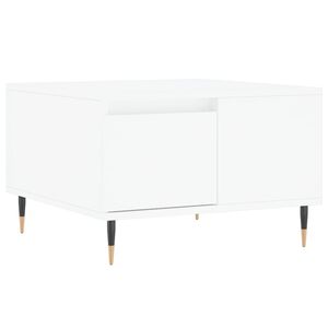 vidaXL kohvilaud, valge, 55 x 55 x 36,5cm, tehispuit