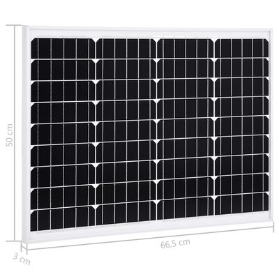 vidaXL päikesepaneel 50 W monokristalliline alumiinium ja turvaklaas