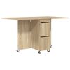 vidaXL S&ouml;&ouml;gilaud 140 x 80 x 77 cm Tehispuit Sonoma tamm Ristk&uuml;lik