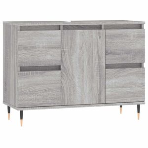 vidaXL vannitoakapp, hall Sonoma tamm, 80 x 33 x 60 cm, tehispuit