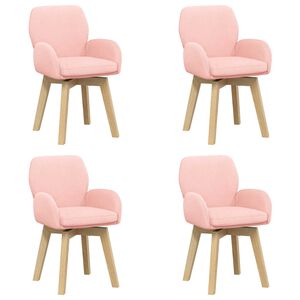 vidaXL P&ouml;&ouml;rlevad Toiduainete Toolid 4 tk Boucl&eacute; Roosa 54 x 58 x 87 cm