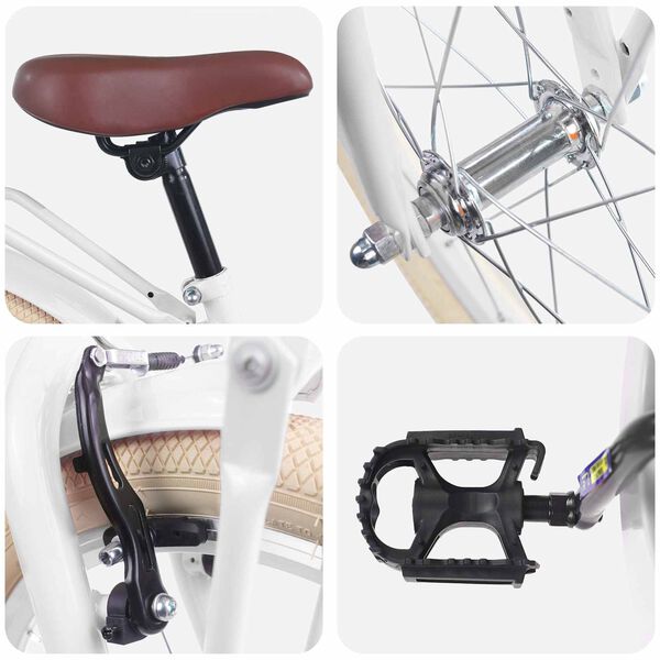 vidaXL Laste Bike 20 Tolli vanuses 6-11 aastat Valge