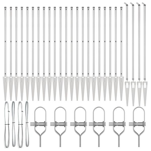 vidaXL Aiapost Muu 26 pcs Hall 3,2 x 3,2 x 160 cm Teras