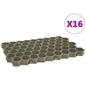 vidaXL mururestid 16 tk roheline 60 x 40 x 3 cm plast