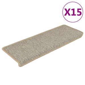 vidaXL isekleepuv trepivaip, 15 tk, 65x21x4 cm, roheline