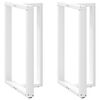 vidaXL baarilaua jalad T-kujulised, 2 tk, valged, 60 x 35 x (100-101) cm, teras