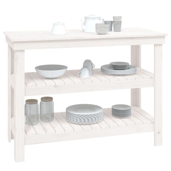 vidaXL t&ouml;&ouml;pink, valge, 110,5 x 50 x 80 cm, m&auml;nnipuit